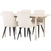 Venture Design Valgomojo komplektas Andy valgomojo stalas su Leone valgomojo kėde 180x90 cm smėlio spalvos