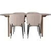 Venture Design Valgomojo komplektas Andy valgomojo stalas ir Modesto valgomojo kėdė 180x75 cm smėlio spalvos MDF