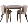 Venture Design Valgomojo komplektas Andy valgomojo stalas ir Modesto valgomojo kėdė 180x75 cm smėlio spalvos MDF