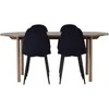 Venture Design Valgomojo komplektas Andy valgomojo stalas ir Polar kėdės 180x90x75 cm juodas MDF