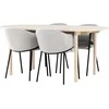 Venture Design Valgomojo komplektas Andy valgomojo stalas su Evelina valgomojo kėde 180x90 cm balintos medienos