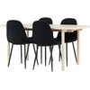 Venture Design Valgomojo komplektas Andy valgomojo stalas su Polar valgomojo kėdė 180x90 cm juoda