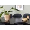Venture Design Valgomojo komplektas Astrid valgomojo stalas ir Stella valgomojo kėdės 200x75 cm juodas MDF ir aksomas