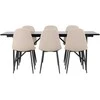 Venture Design Valgomojo komplektas Astrid valgomojo stalas 200x75 cm juodas