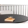 Venture Design Valgomojo komplektas Bootcut ovalus valgomojo stalas ir dieninė valgomojo kėdė 115x230 cm juoda balta linas