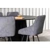 Venture Design Valgomojo komplektas Bootcut ovalus valgomojo stalas ir Rosie valgomojo kėdė 115x230 cm juoda