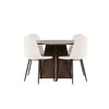 Venture Design Valgomojo komplektas Bootcut stalas su Polar kėdėmis 110 cm Mocha rusvai gelsvas MDF