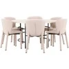 Venture Design Valgomojo komplektas Copenhagen stalas ir Astoria kėdės 140 cm smėlio spalvos