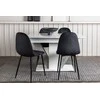 Venture Design Valgomojo komplektas Disa valgomojo stalas ir Polar kėdės 120x80 cm balta juoda