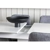 Venture Design Valgomojo komplektas Disa valgomojo stalas ir Rosie kėdės 120x80x76 cm Balta Pilka Juoda Tamsiai pilka MDF Audinys Plienas