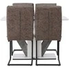 Venture Design Valgomojo komplektas Disa valgomojo stalas ir Zizo valgomojo kėdė 120x80 cm balta pilka juoda ruda MDF mikropluošto audinys