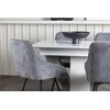 Venture Design Valgomojo komplektas Disa valgomojo stalas ir Rosie kėdės 120x80x76 cm Balta Pilka Juoda Tamsiai pilka MDF Audinys Plienas