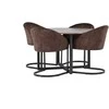 Venture Design Valgomojo komplektas Durango valgomojo stalas ir Evening valgomojo kėdė 120 cm juoda ruda