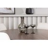 Venture Design Valgomojo komplektas Durango valgomojo stalas ir Rosie valgomojo kėdė 120 cm juoda smėlio spalvos MDF audinys