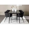 Venture Design Valgomojo komplektas Ellis valgomojo stalas su Berit valgomojo kėde 230x85 cm juodas