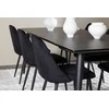 Venture Design Valgomojo komplektas Ellis valgomojo stalas su Night valgomojo kėdė 230x85 cm juodas plienas