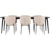 Venture Design Valgomojo komplektas Ellis valgomojo stalas su Modesto valgomojo kėdė 230x85 cm juoda