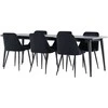 Venture Design Valgomojo komplektas Ellis valgomojo stalas su Night valgomojo kėdė 230x85 cm juodas plienas