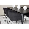 Venture Design Valgomojo komplektas Ellis valgomojo stalas su Berit valgomojo kėde 230x85 cm juodas