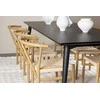 Venture Design Valgomojo komplektas Ellis valgomojo stalas su Alfons valgomojo kėde 230x85 cm juodas