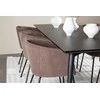 Venture Design Valgomojo komplektas Ellis valgomojo stalas su Berit valgomojo kėde 230x85 cm juoda ruda plienas MDF