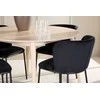 Venture Design Valgomojo komplektas Flora stalas ir Edina kėdės 120 cm balintos medienos ir juodos medienos