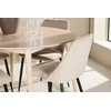 Venture Design Valgomojo komplektas Flora stalas ir naktinės kėdės 120 cm balta smėlio juoda
