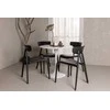Venture Design Valgomojo komplektas Hamden valgomojo stalas ir Ursholmen kėdės 80x75 cm baltos ir juodos spalvos MDF ir plastikas