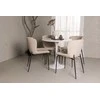 Venture Design Valgomojo komplektas Hamden valgomojo stalas ir Modesto valgomojo kėdės 75x80 cm balta smėlio spalvos MDF