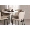 Venture Design Valgomojo komplektas Hamden valgomojo stalas ir Modesto valgomojo kėdės 75x80 cm balta smėlio spalvos MDF