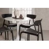 Venture Design Valgomojo komplektas Hamden valgomojo stalas ir Ursholmen kėdės 80x75 cm baltos ir juodos spalvos MDF ir plastikas