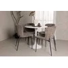 Venture Design Valgomojo komplektas Hamden valgomojo stalas ir Modesto kėdės 80x75 cm Balta Pilka