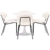 Venture Design Valgomojo komplektas Hamden valgomojo stalas ir Chico kėdės 80x75 cm baltas MDF