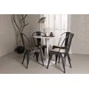 Venture Design Valgomojo komplektas Hamden valgomojo stalas ir Tempe kėdės 80x75 cm balta ir tamsiai pilka