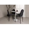 Venture Design Valgomojo komplektas Hamden valgomojo stalas ir Polar kėdės 80x75 cm baltas ir juodas MDF