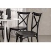 Venture Design Valgomojo komplektas Hamden stalas ir Crosett kėdės 80x75 cm balta ir juoda