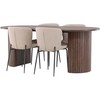 Venture Design Valgomojo komplektas Härön valgomojo stalas su Modesto valgomojo kėdė 200x90 cm Mocha
