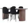 Venture Design Valgomojo komplektas Härön valgomojo stalas su Polar valgomojo kėde 200x90 cm Mocha plienas