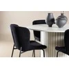 Venture Design Valgomojo komplektas Härön valgomojo stalas su Modesto valgomojo kėdė 110 cm balta juoda