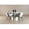Venture Design Valgomojo komplektas Häron su Evelina kėdėmis 110 cm Balta Pilka MDF
