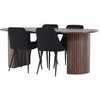 Venture Design Valgomojo komplektas Härön valgomojo stalas su Night valgomojo kėdė 200x90 cm moka aksomas
