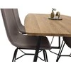 Venture Design Valgomojo komplektas Inca 160x200x85x75 cm Juodas