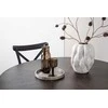 Venture Design Valgomojo komplektas Kopenhagos valgomojo stalas ir Crosett valgomojo kėdė juoda MDF metalas plastikas