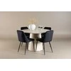 Venture Design Valgomojo komplektas Lanzo valgomojo stalas su Night valgomojo kėdė 120 cm balta aksominė