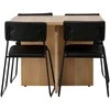 Venture Design Valgomojo komplektas Leo valgomojo stalas ir Kenth kėdė 100x100x75 cm juodo ąžuolo imitacijos MDF