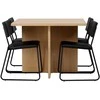 Venture Design Valgomojo komplektas Leo valgomojo stalas ir Kenth kėdė 100x100x75 cm juodo ąžuolo imitacijos MDF