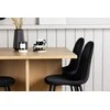 Venture Design Valgomojo komplektas Leo valgomojo stalas ir Polar valgomojo kėdės 100x100x75 cm juodas ąžuolas MDF
