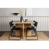 Venture Design Valgomojo komplektas Leo valgomojo stalas ir Kenth kėdė 100x100x75 cm juodo ąžuolo imitacijos MDF