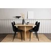Venture Design Valgomojo komplektas Leo valgomojo stalas ir Polar valgomojo kėdės 100x100x75 cm juodas ąžuolas MDF