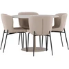 Venture Design Valgomojo komplektas Lycke valgomojo stalas su Modesto valgomojo kėdė 110 cm smėlio spalvos